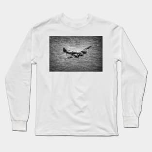 Bristol Blenheim, Black and White Long Sleeve T-Shirt